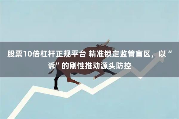 股票10倍杠杆正规平台 精准锁定监管盲区，以“诉”的刚性推动源头防控